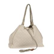 Pre-owned Leather gucci-bags Gucci Vintage , Beige , Dames