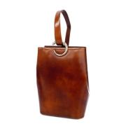 Pre-owned Leather shoulder-bags Cartier Vintage , Brown , Dames