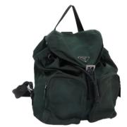 Pre-owned Nylon backpacks Prada Vintage , Green , Dames