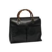 Pre-owned Leather handbags Gucci Vintage , Black , Dames