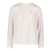 Doorschijnende blouse met parels Betty & Co , Beige , Dames