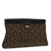 Pre-owned Canvas clutches Celine Vintage , Brown , Dames