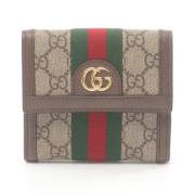 Pre-owned Canvas wallets Gucci Vintage , Beige , Dames