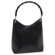 Pre-owned Leather handbags Gucci Vintage , Black , Dames