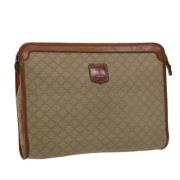 Pre-owned Canvas clutches Celine Vintage , Beige , Dames