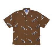 Bruine Monster Korte Mouw Shirt Usual , Brown , Heren