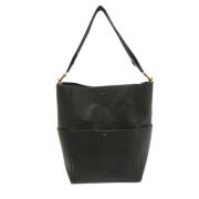 Pre-owned Leather celine-bags Celine Vintage , Black , Dames