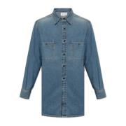 Denim shirt met vintage effect Maison Margiela , Blue , Heren