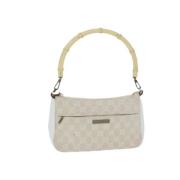 Pre-owned Canvas handbags Gucci Vintage , White , Dames