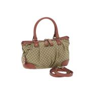 Pre-owned Canvas gucci-bags Gucci Vintage , Beige , Dames