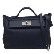 Pre-owned Leather handbags Hermès Vintage , Black , Dames