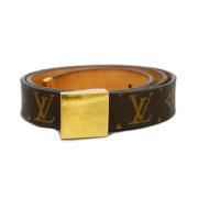 Pre-owned Fabric belts Louis Vuitton Vintage , Brown , Heren