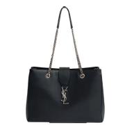 Pre-owned Leather shoulder-bags Yves Saint Laurent Vintage , Black , D...