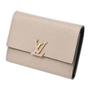 Pre-owned Leather wallets Louis Vuitton Vintage , Beige , Dames