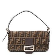 Pre-owned Canvas shoulder-bags Fendi Vintage , Brown , Dames