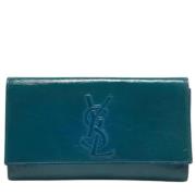 Pre-owned Leather clutches Yves Saint Laurent Vintage , Green , Dames