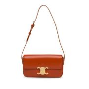 Pre-owned Leather shoulder-bags Celine Vintage , Orange , Dames