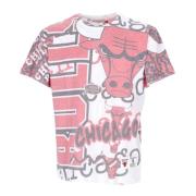 Chicago Bulls NBA T-shirt Wit Mitchell & Ness , Multicolor , Heren