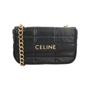 Pre-owned Leather celine-bags Celine Vintage , Black , Dames