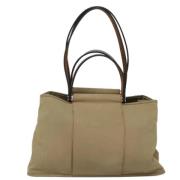 Pre-owned Canvas handbags Hermès Vintage , Beige , Dames