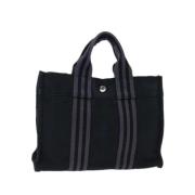 Pre-owned Canvas handbags Hermès Vintage , Black , Dames