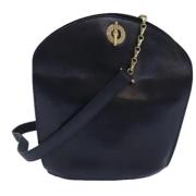 Pre-owned Leather shoulder-bags Celine Vintage , Blue , Dames