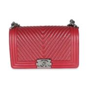 Pre-owned Leather chanel-bags Chanel Vintage , Red , Dames