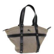 Pre-owned Canvas handbags Burberry Vintage , Beige , Dames