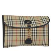 Pre-owned Canvas clutches Burberry Vintage , Beige , Dames