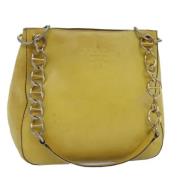 Pre-owned Leather prada-bags Prada Vintage , Yellow , Dames