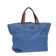 Pre-owned Nylon totes Gucci Vintage , Blue , Dames