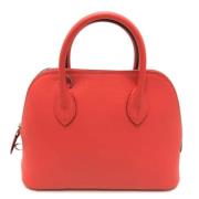 Pre-owned Leather handbags Hermès Vintage , Red , Dames