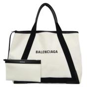 Pre-owned Canvas totes Balenciaga Vintage , White , Dames