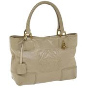 Pre-owned Leather handbags Loewe Pre-owned , White , Dames