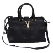 Pre-owned Leather handbags Yves Saint Laurent Vintage , Black , Dames