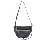 Pre-owned Leather shoulder-bags Burberry Vintage , Black , Dames