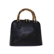 Pre-owned Leather handbags Gucci Vintage , Black , Dames