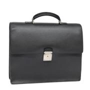 Pre-owned Leather briefcases Louis Vuitton Vintage , Black , Dames