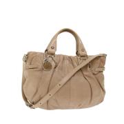 Pre-owned Leather celine-bags Celine Vintage , Beige , Dames