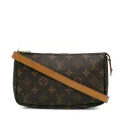 Pre-owned Canvas clutches Louis Vuitton Vintage , Brown , Dames