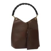 Pre-owned Leather gucci-bags Gucci Vintage , Brown , Dames