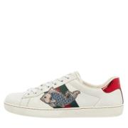 Pre-owned Leather sneakers Gucci Vintage , White , Heren