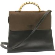 Pre-owned Leather handbags Loewe Pre-owned , Black , Dames