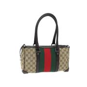 Pre-owned Canvas gucci-bags Gucci Vintage , Beige , Dames