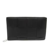 Pre-owned Leather wallets Bottega Veneta Vintage , Black , Dames