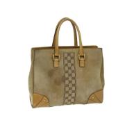 Pre-owned Suede gucci-bags Gucci Vintage , Beige , Dames