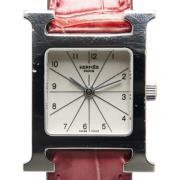 Pre-owned Stainless Steel watches Hermès Vintage , White , Dames