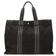 Pre-owned Canvas handbags Hermès Vintage , Black , Dames