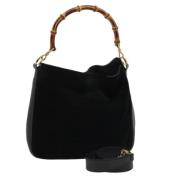 Pre-owned Suede handbags Gucci Vintage , Black , Dames