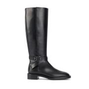 Bella Belted Boot Stuart Weitzman , Black , Dames